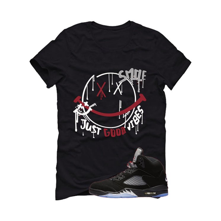 Air Jordan 5 Black Metallic Reimagined T-Shirt (Smile) product image 2
