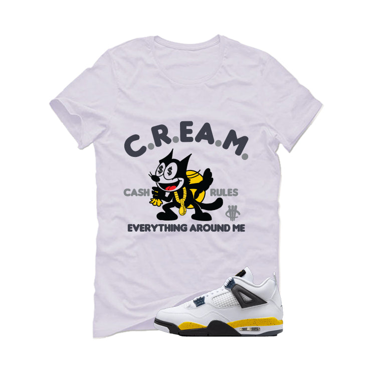 Air Jordan 4 Tour Yellow Matching T-Shirt White (Cream) product image 2