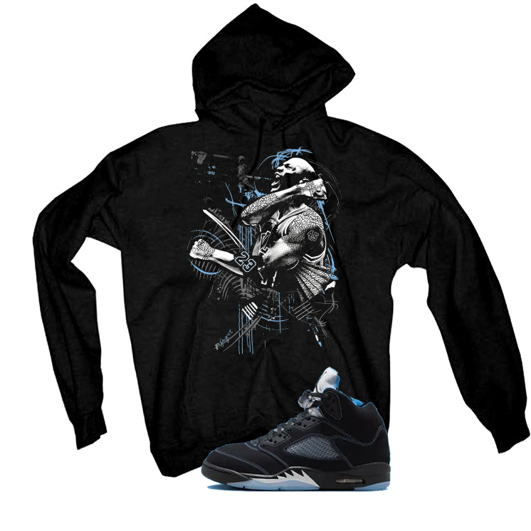 Air Jordan 5 Black/University Blue Matching T-Shirt Black product image 3