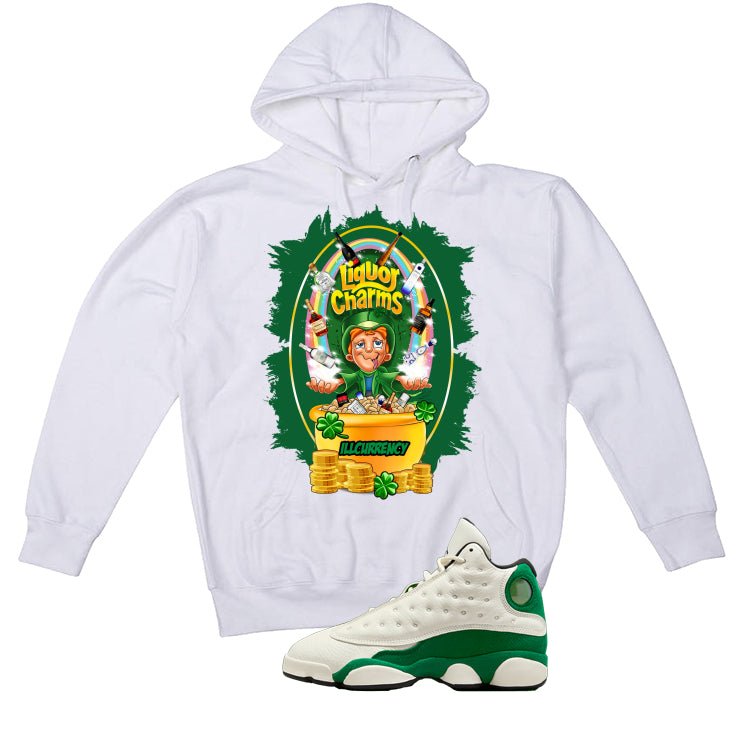 Air Jordan 13 GS Pine Green White T-Shirt (Liquor Charms) product image 3