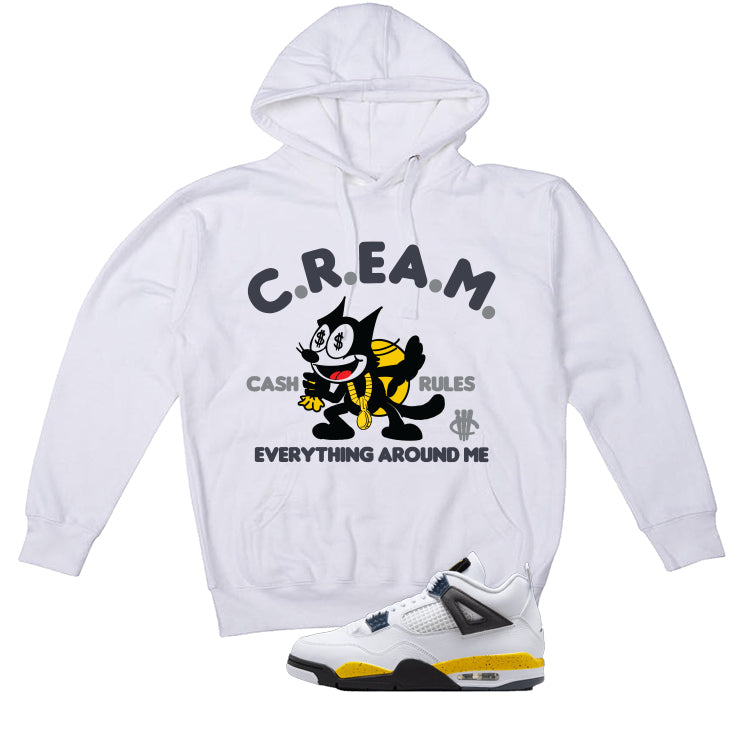 Air Jordan 4 Tour Yellow Matching T-Shirt White (Cream) product image 3