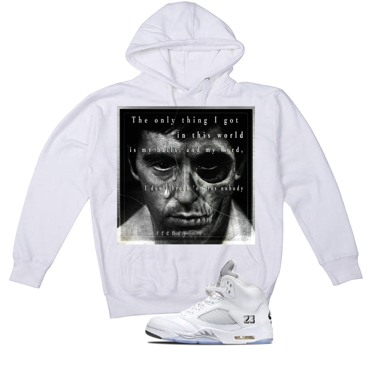 Air Jordan 5 OG White Metallic Matching T-Shirt product image 2