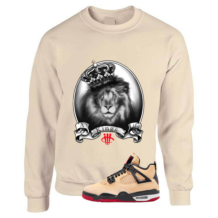 Air Jordan 4 Pizza (GS) Tan T-Shirt (A Kings Life) product image 3