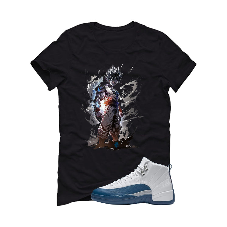 Air Jordan 12 French Blue Black T-Shirt (Goku)| illcurrency product image 2