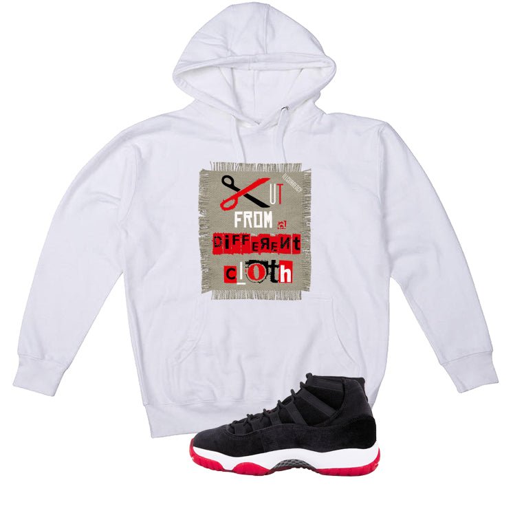 Air Jordan 11 Bred Velvet White T-Shirt (Cut from a product image 3