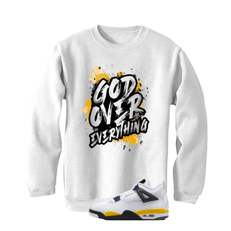 Air Jordan 4 Tour Yellow Matching T-Shirt White (God Over product image 4