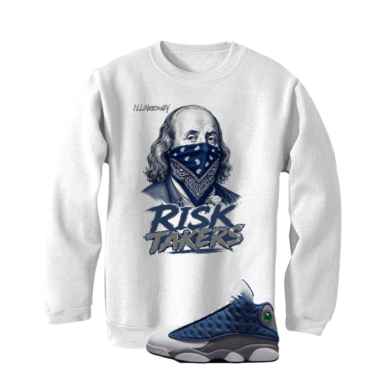 Air Jordan 13 Flint White T-Shirt (Risk Takers)| illcurrency product image 4