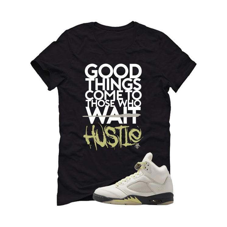 Air Jordan 5 WMNS Luminous Green Black T-Shirt (Good product image 2
