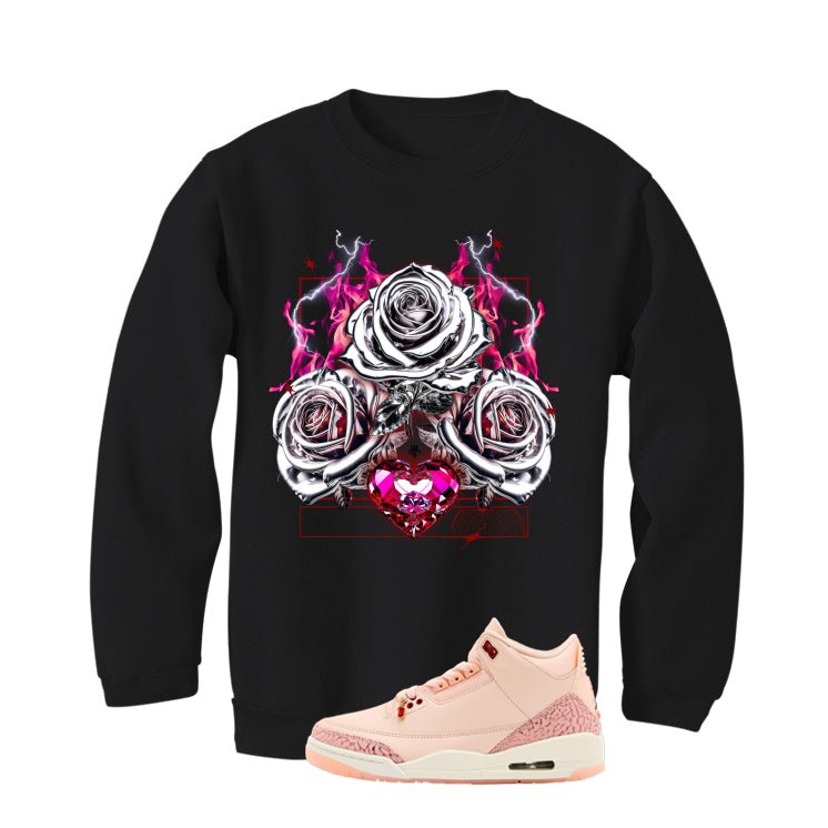 Air Jordan 3 Valentine’s Day Black T-Shirt (Silver Rose) product image 4