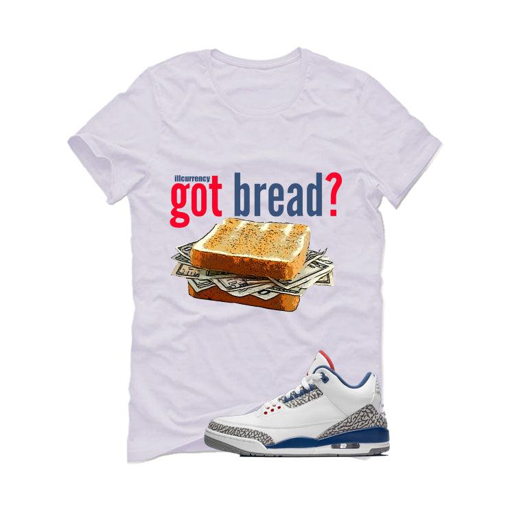 Air Jordan 3 True Blue Matching T-Shirt White (Got Bread) product image 2
