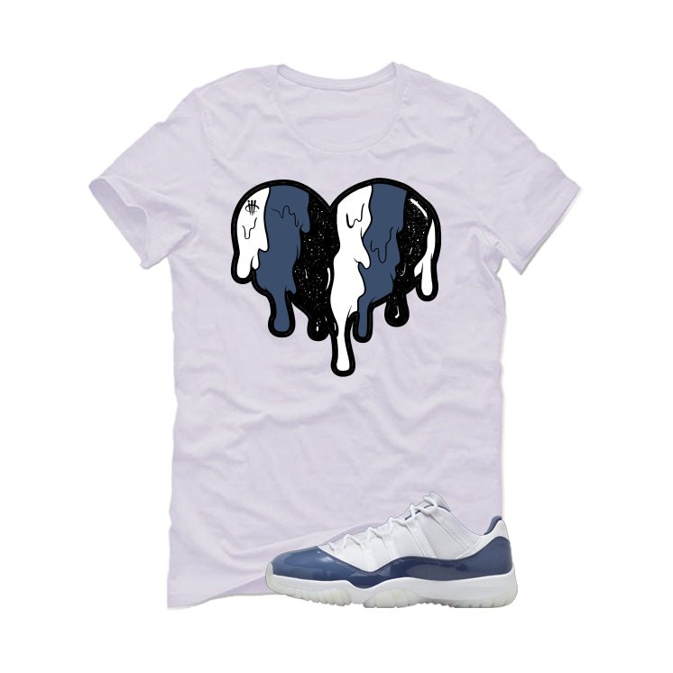 Air Jordan 11 Low Diffused Blue White T-Shirt (Heart) product image 2