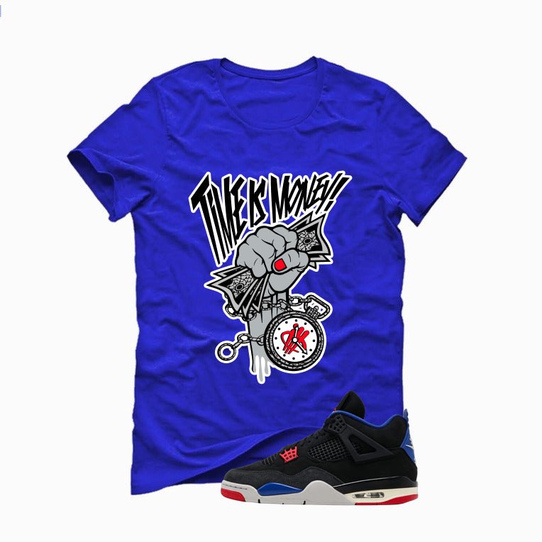 Air Jordan 4 Rare Royal Blue T-Shirt (Time Is Money) product image 2