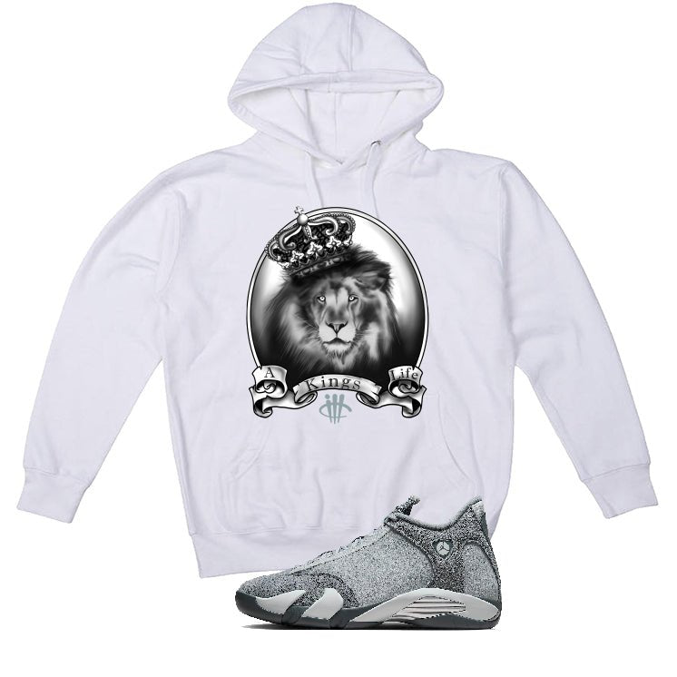 Air Jordan 14 “Flint Grey” | illcurrency White T-Shirt (A product image 3