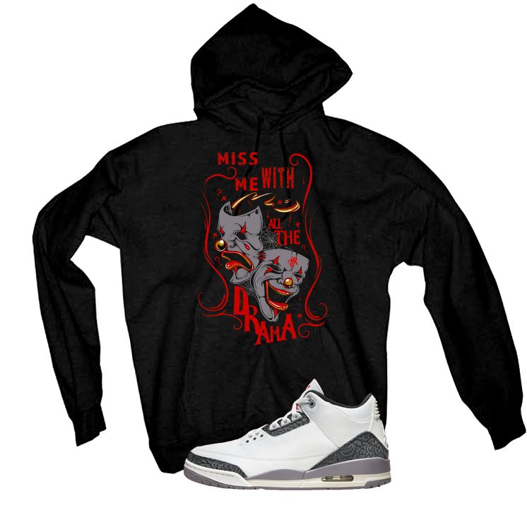 Air Jordan 3 Cement Grey Black T-Shirt (MISS ME WITH THE product image 3