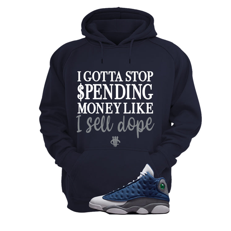 Air Jordan 13 Flint Navy Blue T-Shirt (I Gotta Stop product image 3