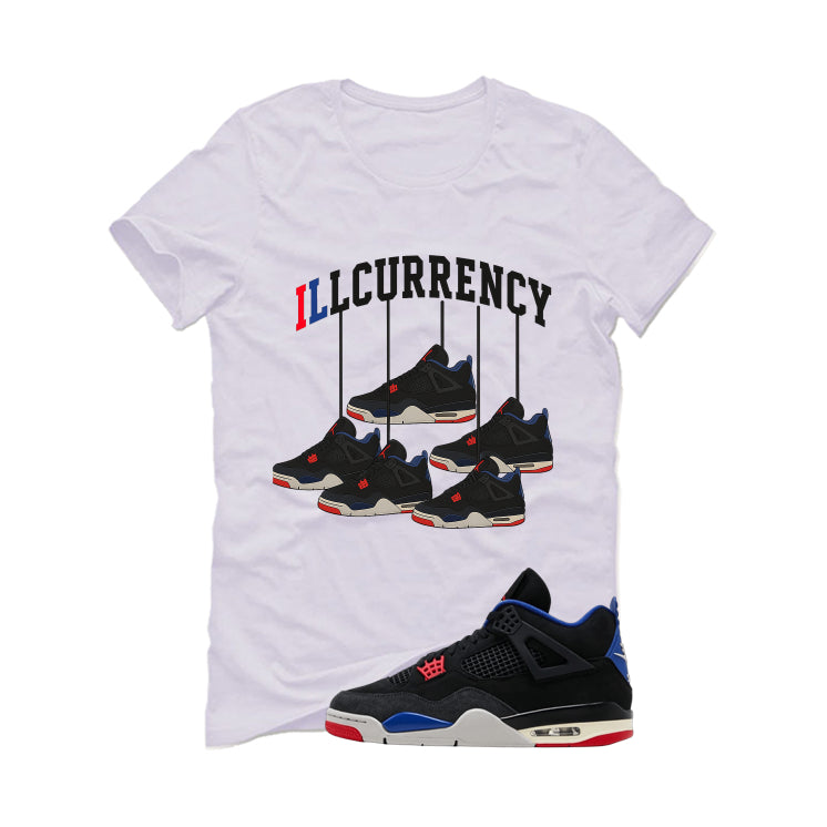 Air Jordan 4 Rare White T-Shirt (Hanging 4's)| illcurrency product image 2