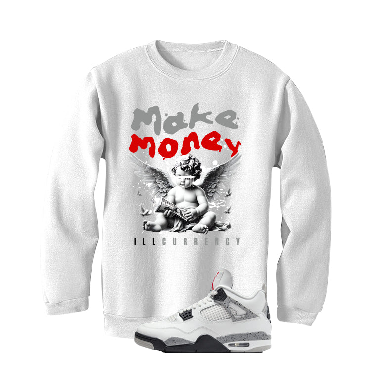 Air Jordan 4 White Cement T-Shirt (Make Money)| illcurrency product image 4