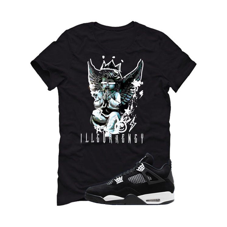 Air Jordan 4 White Thunder Black T-Shirt (Graffiti Angel) product image 2