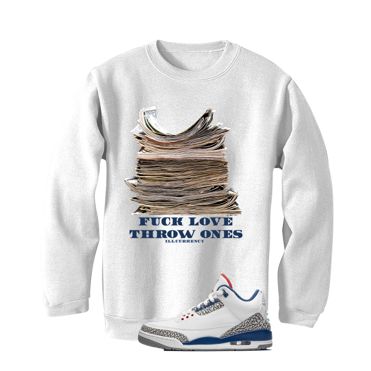 Air Jordan 3 True Blue Matching T-Shirt White (Fck Love) product image 4