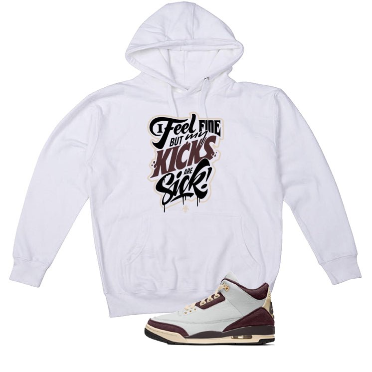 A Ma Maniere x Air Jordan 3 Burgundy Crush White T-Shirt product image 3