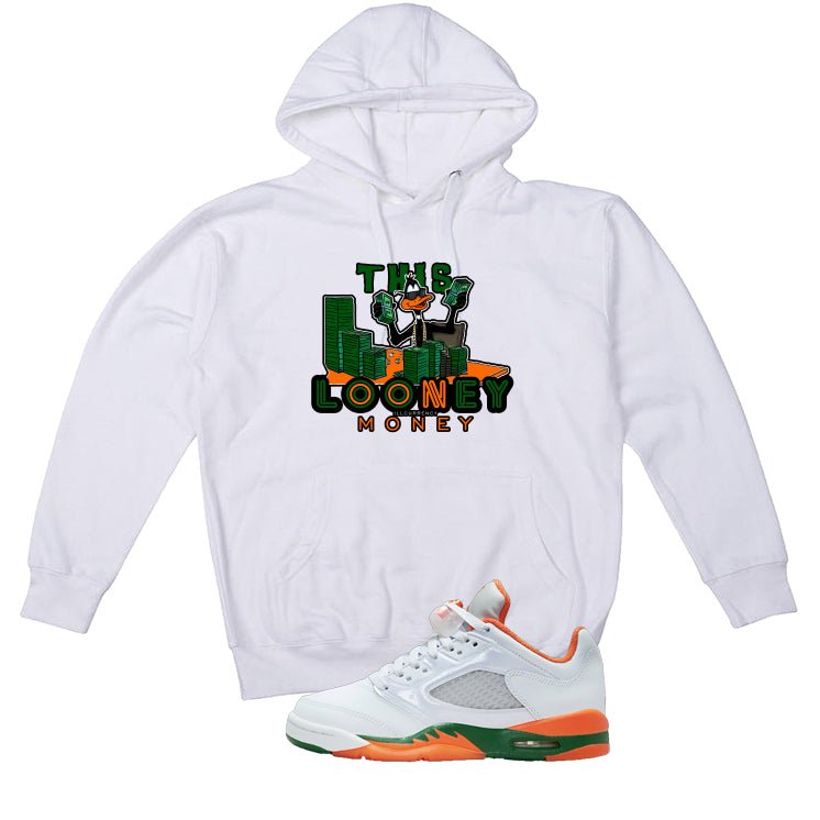 Air Jordan 5 GS Miami Hurricanes White T-Shirt (Looney product image 3