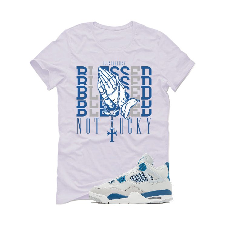 Air Jordan 4 “Military Blue” | illcurrency White T-Shirt product image 2