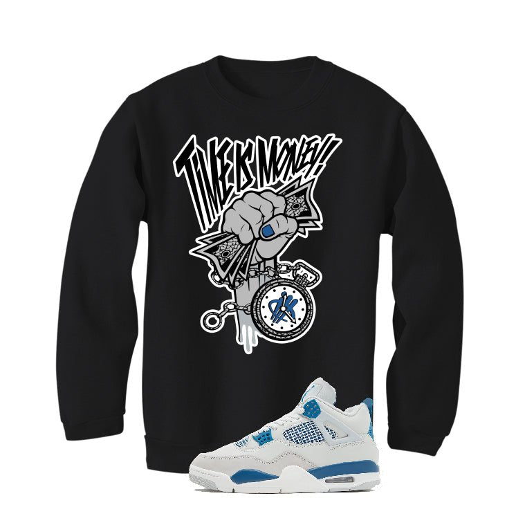 Air Jordan 4 “Military Blue” | illcurrency Black T-Shirt product image 4