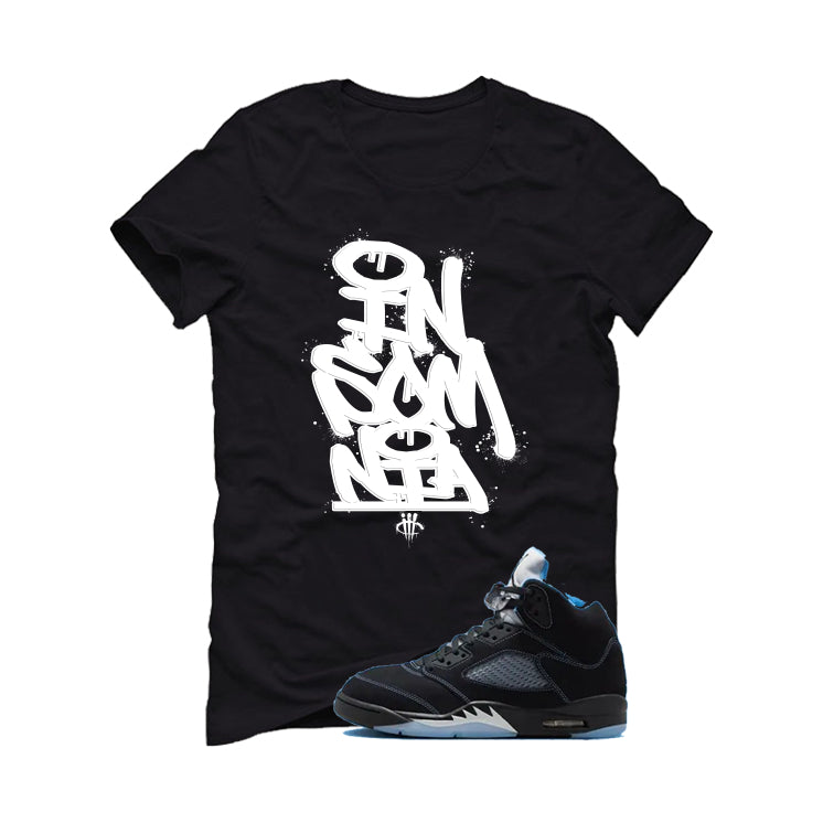 Air Jordan 5 Black/University Blue Matching T-Shirt Black product image 2