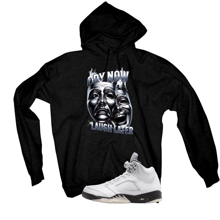 Air Jordan 5 White Black T-Shirt (Cry Now Laugh Later) product image 3