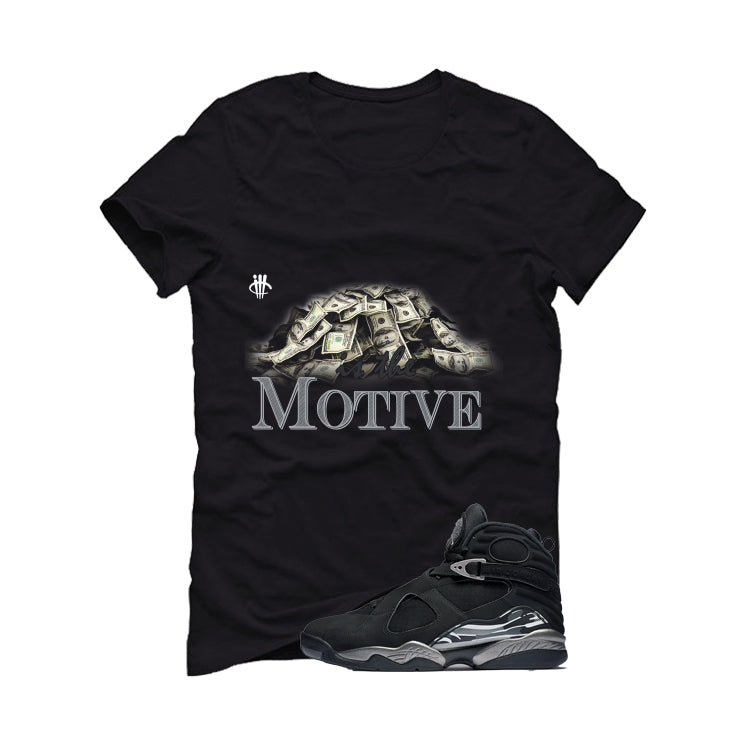 Air Jordan 8 Chrome Matching T-Shirt Black (Money Is The product image 2