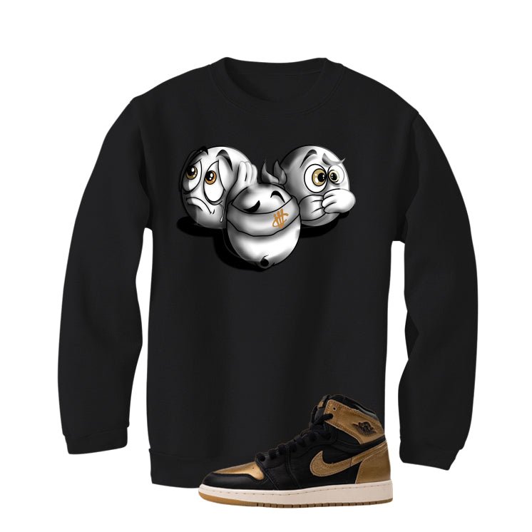 Air Jordan 1 High OG Metallic Gold Black T-Shirt (SEE NO product image 4