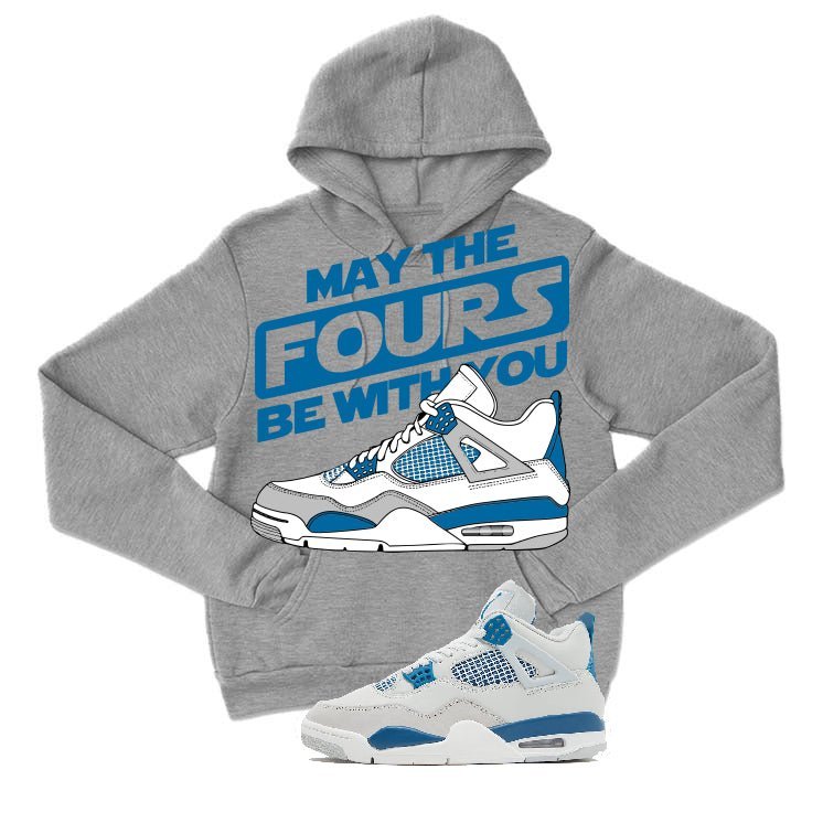 Air Jordan 4 Military Blue Grey T-Shirt (may the four's be product image 3