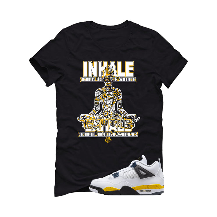 Air Jordan 4 Tour Yellow Matching T-Shirt Black (Inhale product image 2