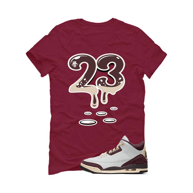 A Ma Maniere x Air Jordan 3 Burgundy Crush Maroon T-Shirt product image 2