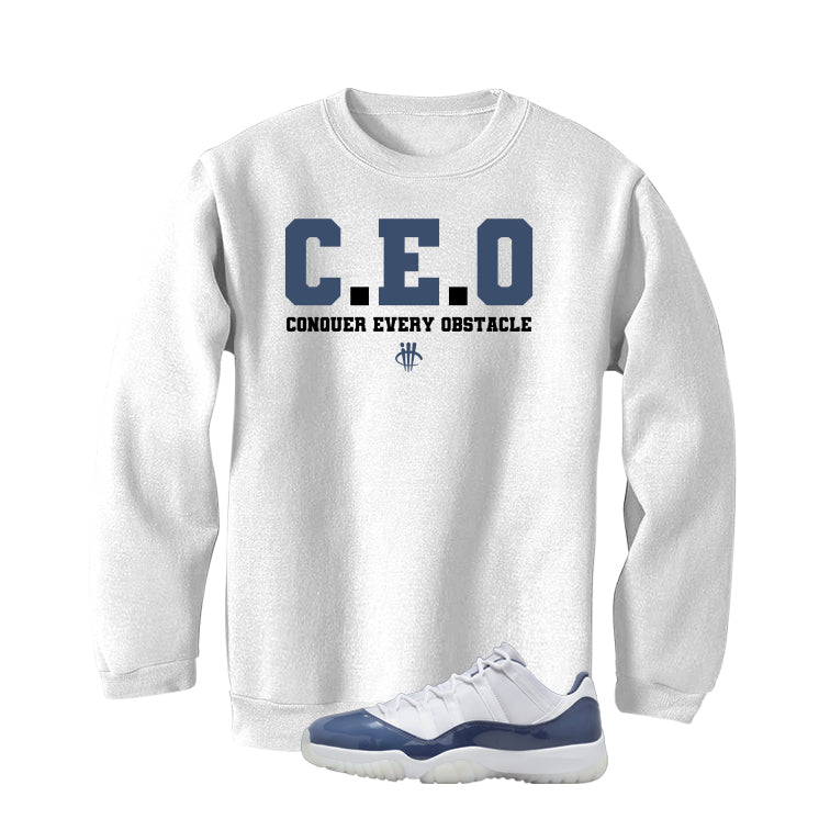 Air Jordan 11 Low Diffused Blue White T-Shirt (CEO) product image 4