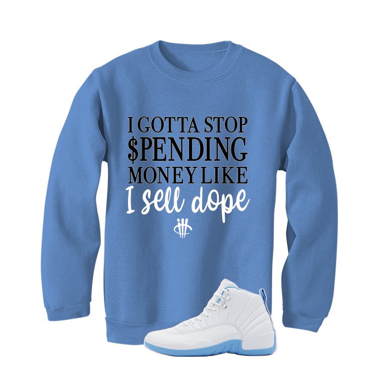 Air Jordan 12 Melo Carolina Blue T-Shirt (STOP SPENDING product image 4