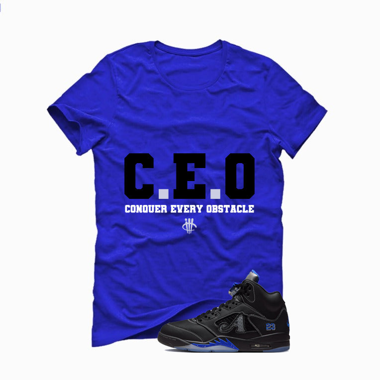 Awake NY x Air Jordan 5 Racer Blue Royal T-Shirt (Ceo) product image 2