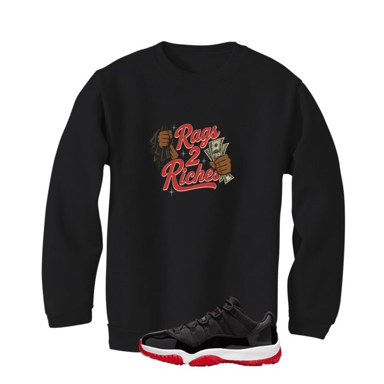 Air Jordan 11 Low Bred Black T-Shirt (rags 2 riches) product image 4