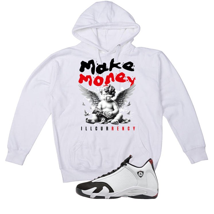 Air Jordan 14 Black Toe White T-Shirt (Make Money) product image 3