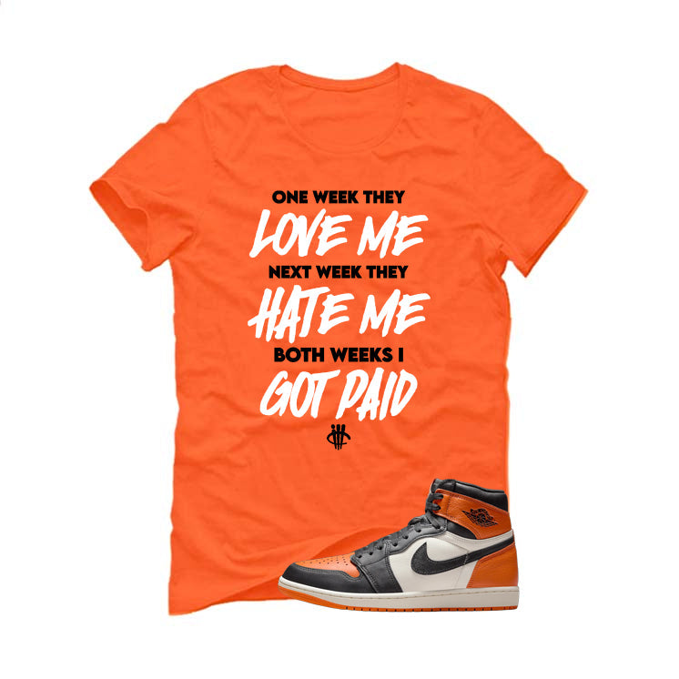 Air Jordan 1 High OG Shattered Backboard Orange T-Shirt product image 2