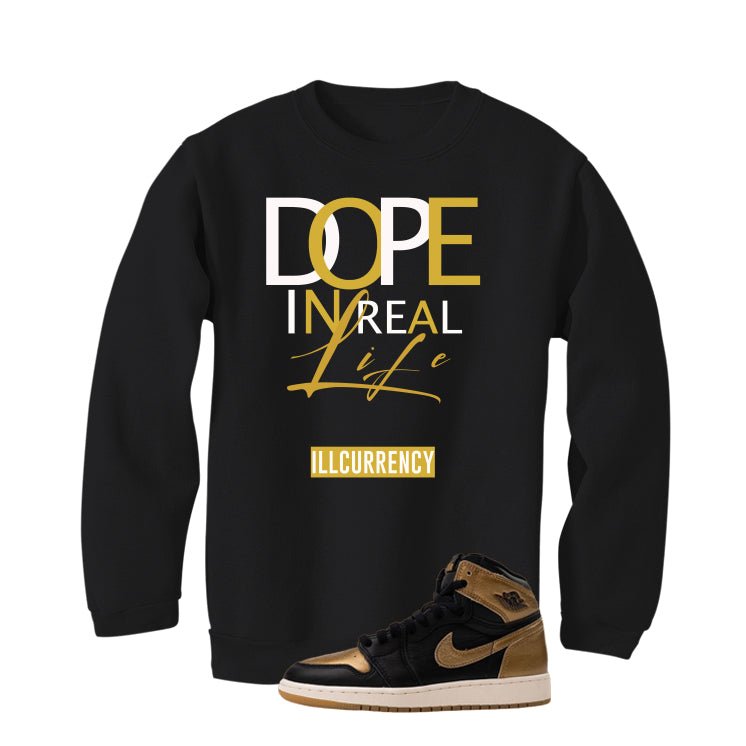 Air Jordan 1 High OG Metallic Gold Black T-Shirt (DOPE) product image 4