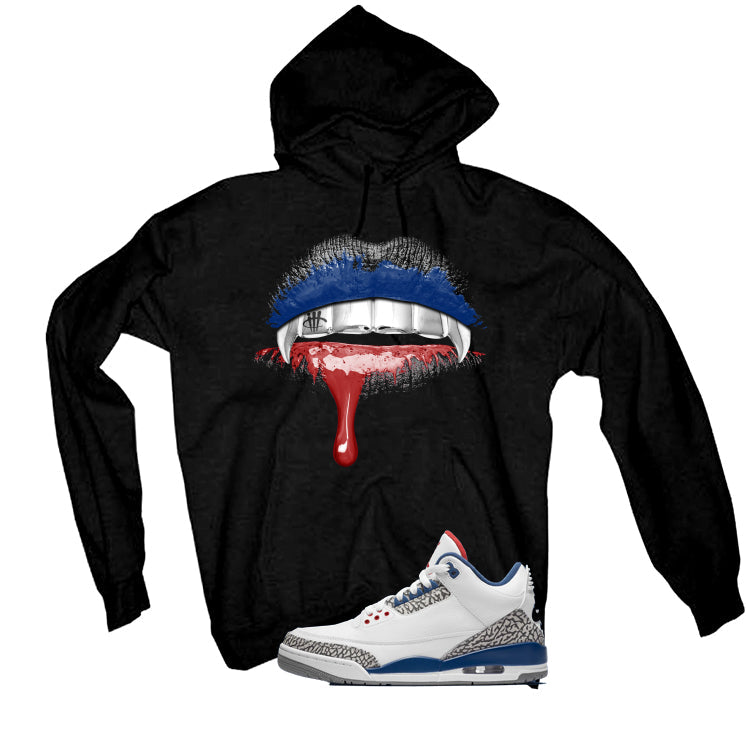 Air Jordan 3 True Blue Matching T-Shirt Black (Lips) product image 3