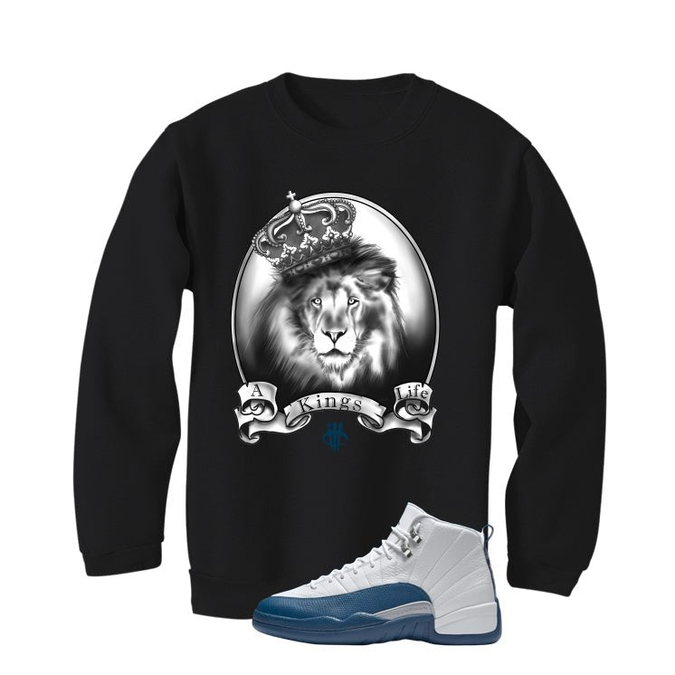 Air Jordan 12 French Blue Black T-Shirt (King's Life) product image 4