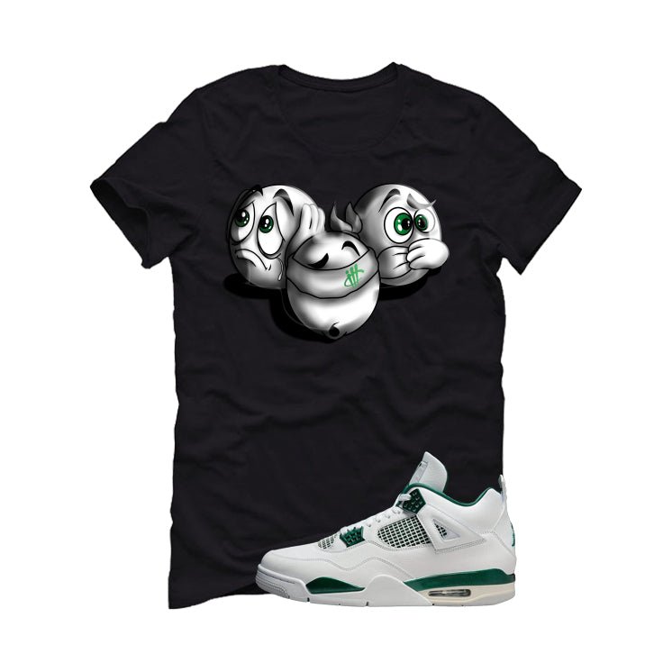 Air Jordan 4 Oxidized Green Black T-Shirt (SEE NO EVIL) product image 2
