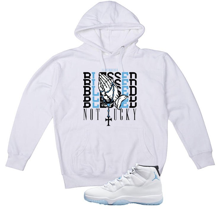 Air Jordan 11 Legend Blue White T-Shirt (Blessed not product image 3