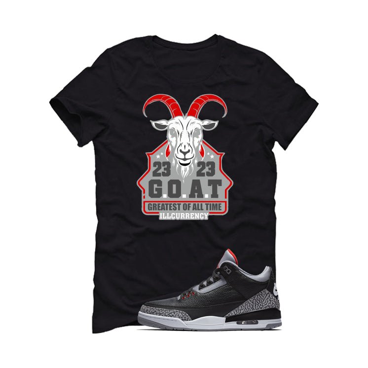 Air Jordan 3 Black Cement T-Shirt (GOAT 23)| illcurrency product image 2