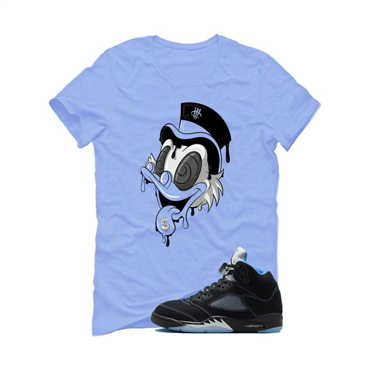 Air Jordan 5 Black/University Blue Matching T-Shirt product image 2