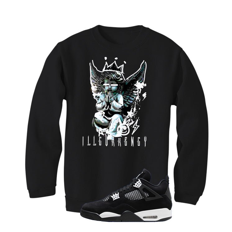Air Jordan 4 White Thunder Black T-Shirt (Graffiti Angel) product image 4