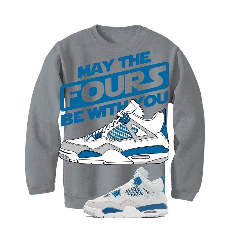 Air Jordan 4 Military Blue Grey T-Shirt (may the four's be product image 4