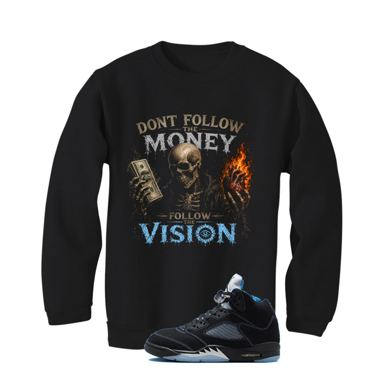 Air Jordan 5 Black/University Blue Matching T-Shirt Black product image 4